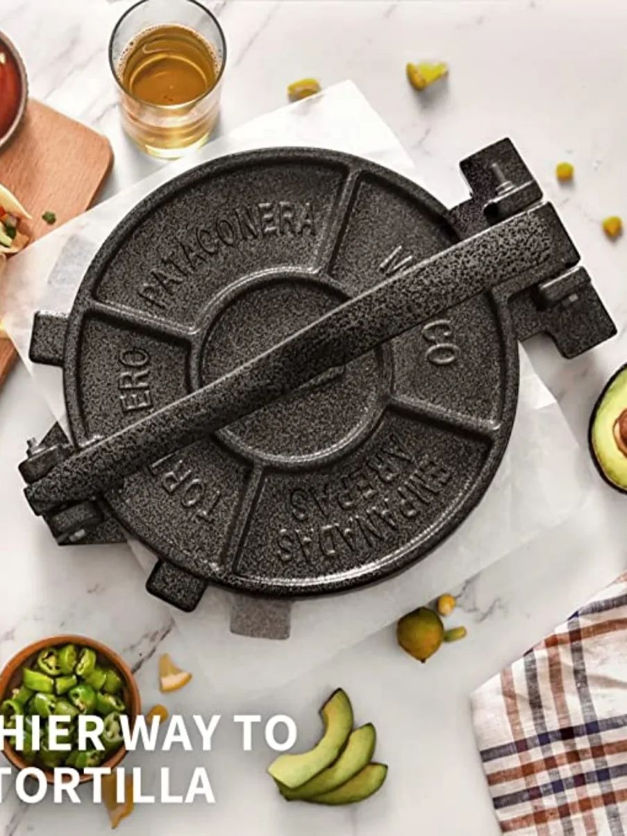 Tortilla Press Cast - Prensa para Tortillas de Hierro Fundido