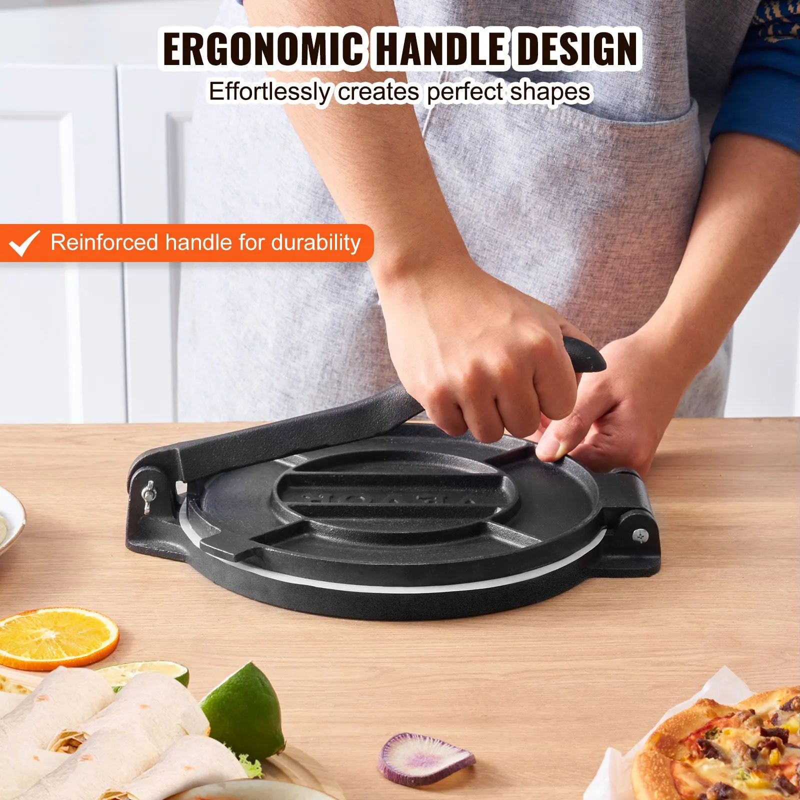 Prensa para tortillas de 8 pul - Tortilla Press Cast reseña y precio